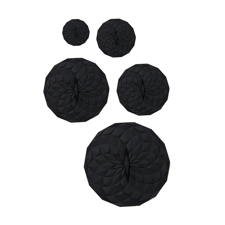 5-Piece Suction Lid Set - Black